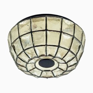 Mid-Century Glass Flush Mount from Limburg, Germany, 1960s