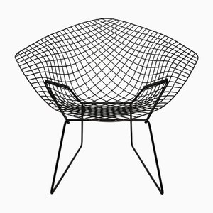 Fauteuil en Métal Noir dans le style de Harry Bertoia pour Knoll Inc. / Knoll International, 1970s