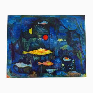 Yoshi Takahashi, Fish, Aquatint Etching, 1970s