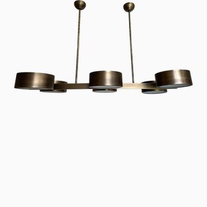 Italian Rectangular Burnished Hanging Light by Simoeng