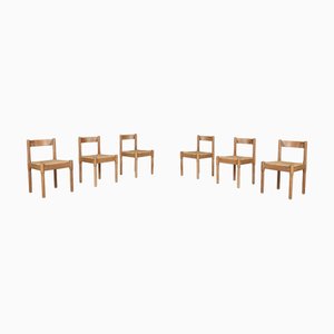 Sedie da pranzo Carimate attribuite a Vico Magistretti per Cassina, Italia, anni '60, set di 6