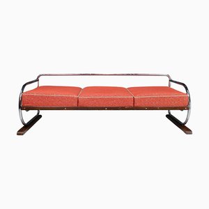 Bauhaus Sofa aus Chrom von Hynek Gottwald, Prag, 1930er