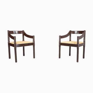 Carimate Armchairs attributed to Vico Magistretti for Cassina, Italy, 1960s, Set of 2
