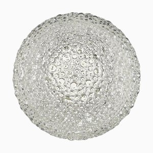 Lampada da parete o soffitto in vetro Bubble con base in porcellana, Germania, anni '50