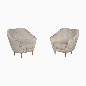 Mid-Century Modern Lounge Chairs attributed to Federico Munari, 1950s, Set of 2
