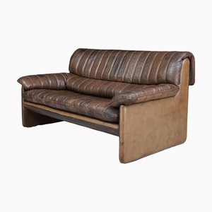 DS-86 2-Sitzer Sofa aus Braunem Leder von de Sede, Schweiz, 1960er