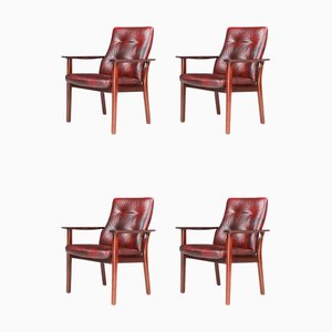 Armchairs attributed to Arne Vodder for Sibast Møbler, Denmark, 1960s, Set of 4