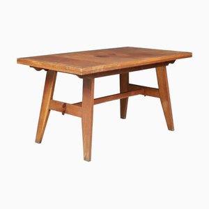 Mesa de roble de Renée Gabriel, France, años 40