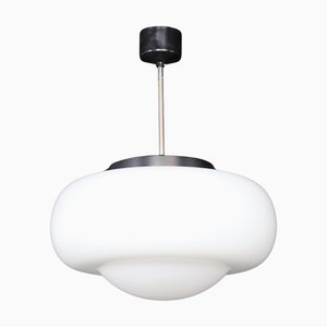 Moderne Mid-Century Hängelampe aus Opalglas, Tschechoslowakei, 1960er