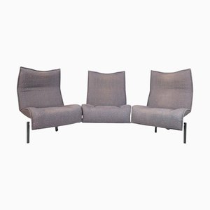 Modern Veranda Sofa in Original Fabric attributed to Vico Magistretti for Cassina, Italy, 1980s
