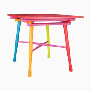 Mesa francesa Mid-Century de madera de haya pintada, Francia, años 60
