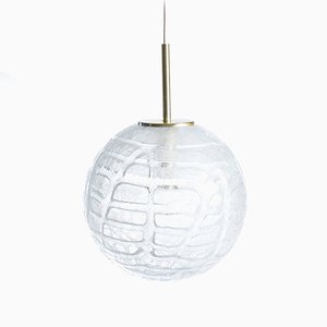 Large Glass Ceiling Light from Doria, 1970s