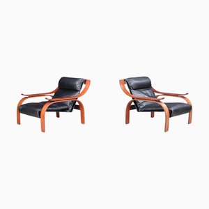 Mid-Century Modern Italian Lounge Chairs attributed to Marco Zanuso for Arflex, 1962, Set of 2