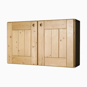 Mid-Century Modern Pine Hanging Cupboard attributed to Charlotte Perriand for Les Arcs, France, 1960s