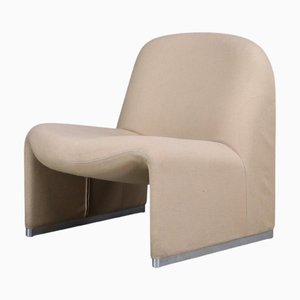 Lounge Chair in Original Fabric attributed to Giancarlo Piretti Alky, Italy, 1970s