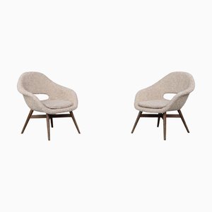 Mid-Century Sculptural Lounge Chairs attributed to Miroslav Navrátil, 1960s, Set of 2