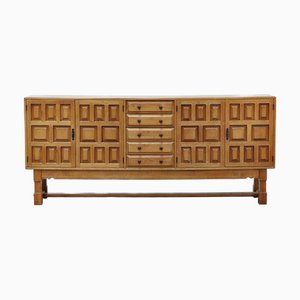 Brutalistisches spanisches Sideboard aus Eiche, 1940