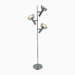 Chromfarbene Stehlampe, 1960er