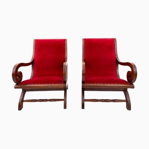 Set mit Vintage Nordeuropa Sesseln, 1920er