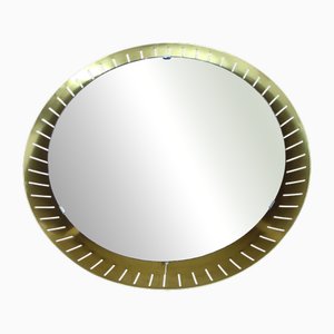 Miroir Rétroéclairé en Laiton de Stilnovo, Italie, 1960s