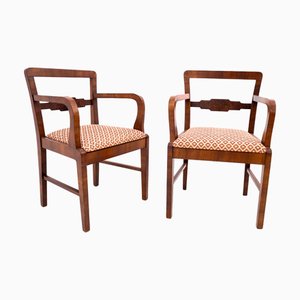 Set of Vintage Art Deco Polish Armchairs, 1940s