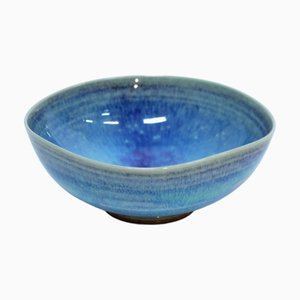 Cuenco Aniara vintage en azul claro de Berndt Friberg para Gustavsberg, años 50