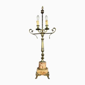 Empire Lamp in Bronze and Marble
