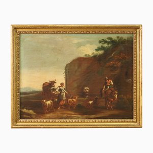Paesaggio bucolico, 1680, Olio su tela, con cornice