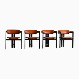 Vintage Italian Pamplona Chairs by Augusto Savini for Pozzi, 1960s, Set of 4