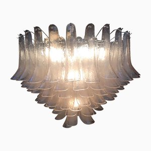 Lustre Selle Monumental en Verre de Murano Rose Clair par Simoeng, Italie