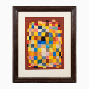 Marc Cavell, Composición, 1968, Gouache, Enmarcado