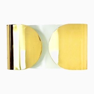 Golden Foglio Sconce attributed to Tobia and Afra Scarpa for Flos, 1960s