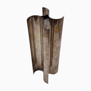 Versilberte Skulpturale Solifleur Vase von Christian Dior, Frankreich, 1980er