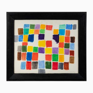 Marc Cavell, Composición, 1961, Gouache, Enmarcado