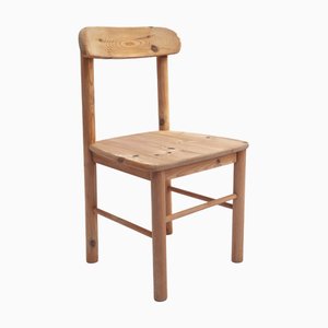 Sedia vintage in legno di pino nello stile di Rainer Daumiller, anni '70, set di 4