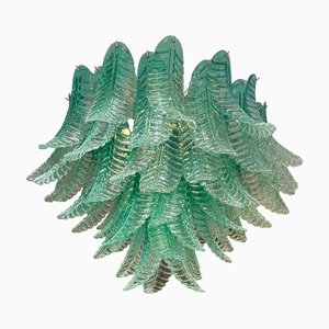 Lámpara de araña Felci escenográfica de cristal de Murano en verde de Simoeng