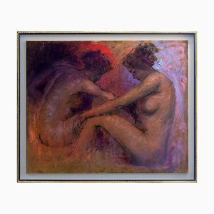 Renato Criscuolo, Nudi, Oil on Canvas, Framed