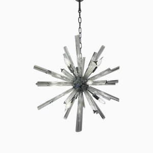 Sputnik Triedro Murano Glass Chandelier in Venini Style by Simoeng