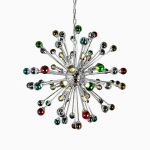 Lámpara de araña Sputnik de Murano vintage, 1981