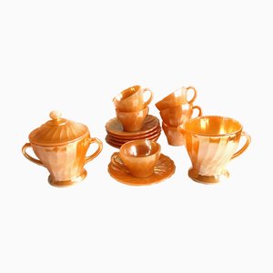 Fire King Coffee Service from Anchor Hocking, 1940s, Set of 8
