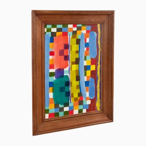 Marc Cavell, Composición, 1962, Gouache, Enmarcado