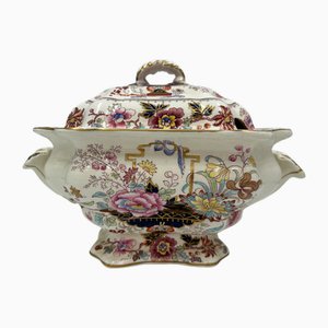 Vintage Masons Tureen with Brocade Decor, 1950s