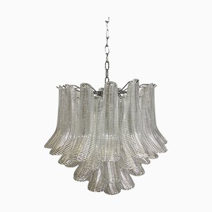 Lámpara de araña Sputnik de cristal de Murano con vidrio italiano Seghettata claro de Simoeng