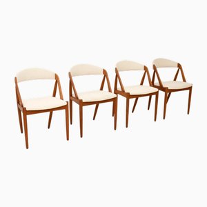 Danish Teak Model 31 Dining Chairs attributed to Schou Andersen, 1960s, Set of 4