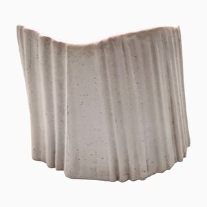 Postmodern Irregular Shaped Grey Earthenware Vase from Rosenthal, Italy, 1980s