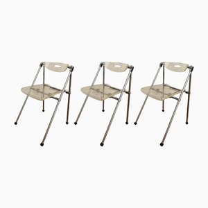 Folding Methacrylate Chairs, Set of 3