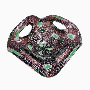 Brauner Vintage Aschenbecher oder Catchall aus Muranoglas von Fratelli Toso, 1960er