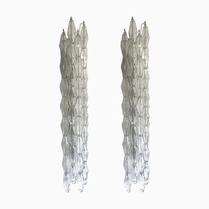 Shenographic Poliedro Murano Glas Wandleuchten von Simoeng, 2er Set