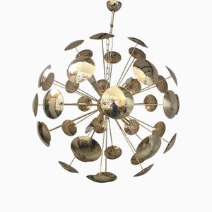Handmade Hammered Sputnik Chandelier in Gold by Simoeng