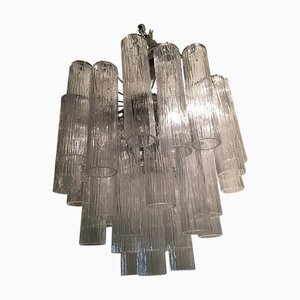 Lustre Sputnik en Verre de Murano avec Tubes Corteccia en Verre par Simoeng, Italie